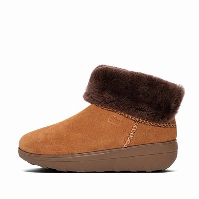 Fitflop Mukluk Shorty Shearling Lined Suede - Hausschuhe Damen - Braun (BNT321869)